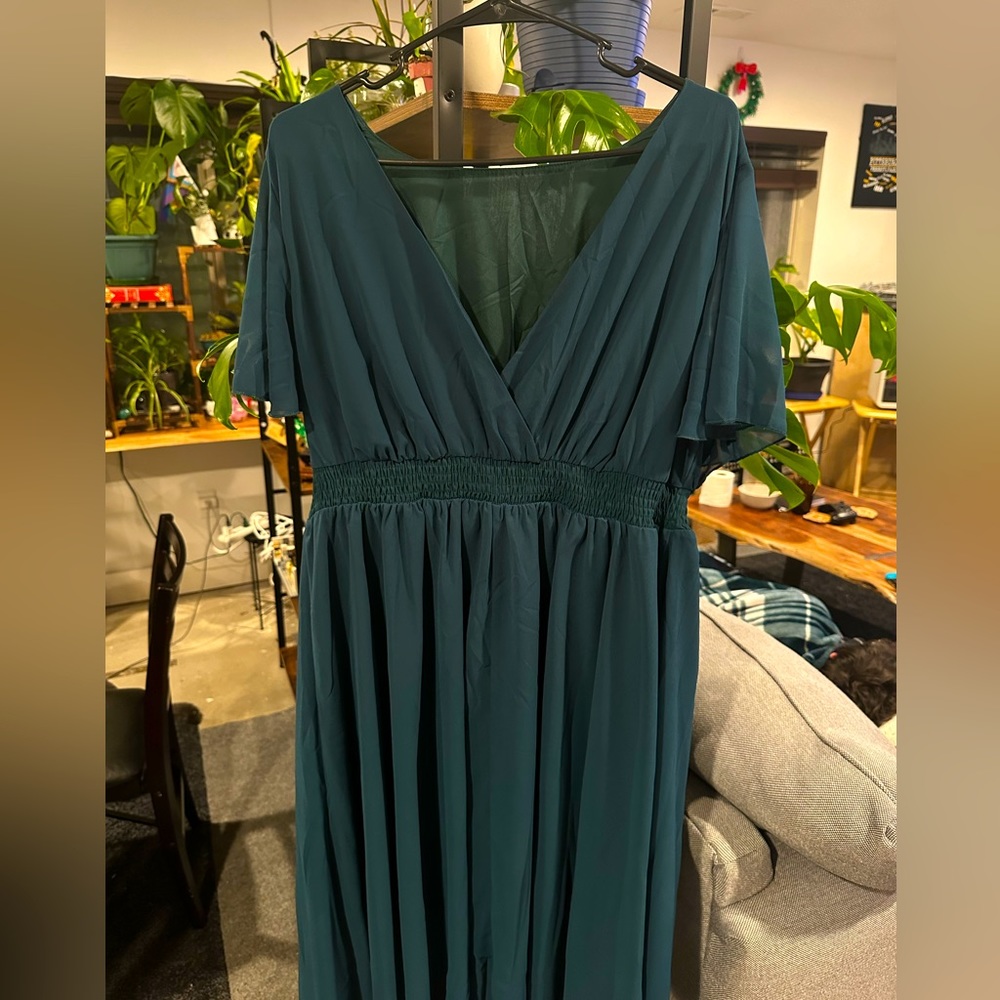 Midi Emerald Green Dress
